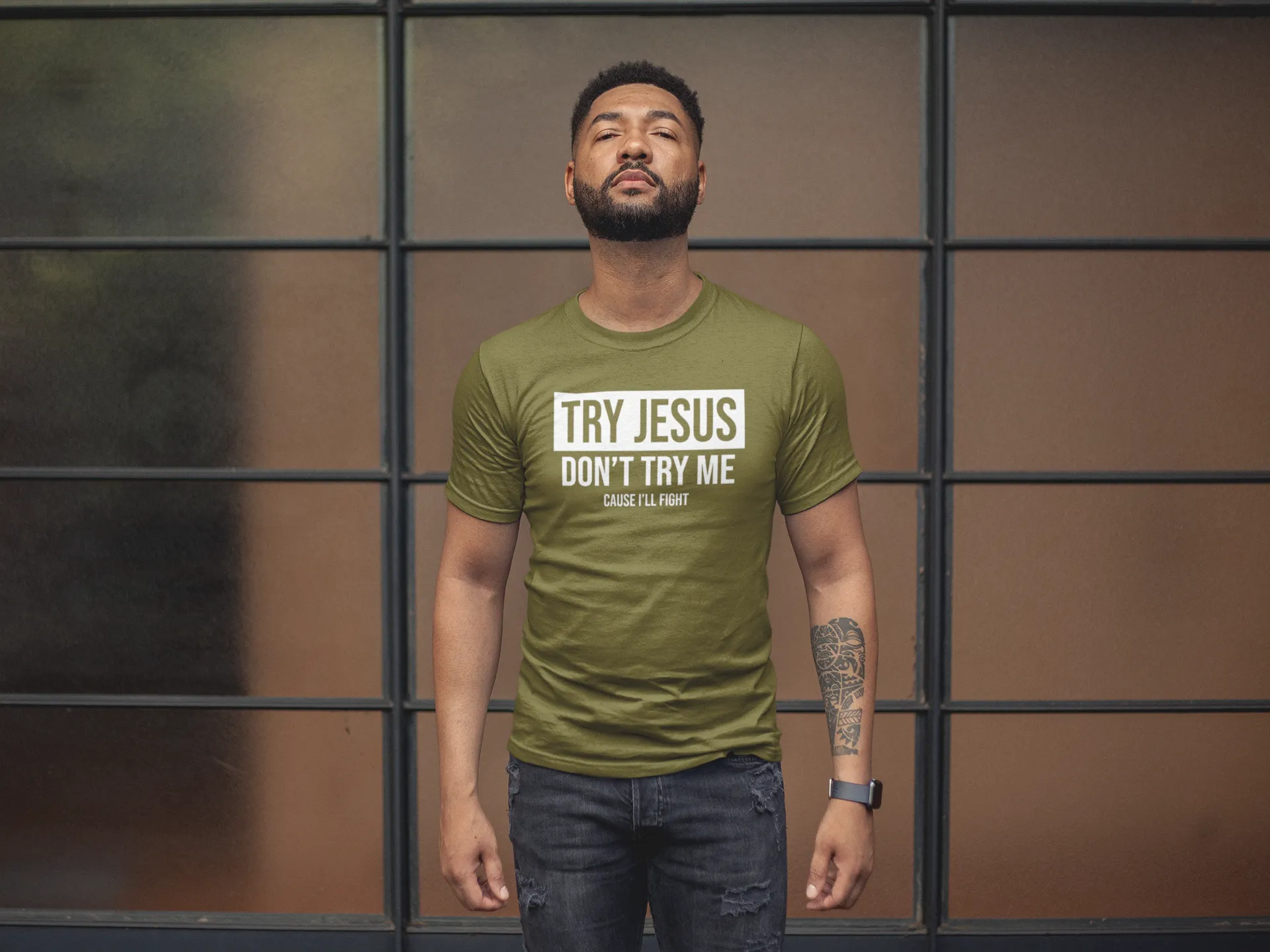 Military - Try Jesus. Don't Try Me Shirt