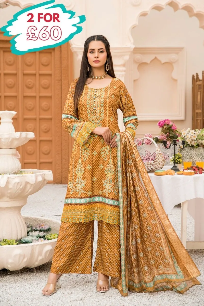 Munira Linen 3 Piece Suit MUN553