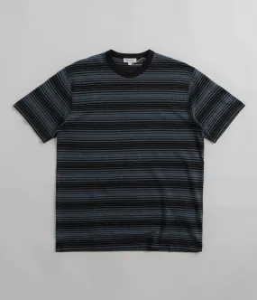 Norse Projects Johannes Spaced Stripe T-Shirt - Steel Blue