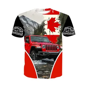 Off Road Jeep Canada Flag - Kid's T-Shirt