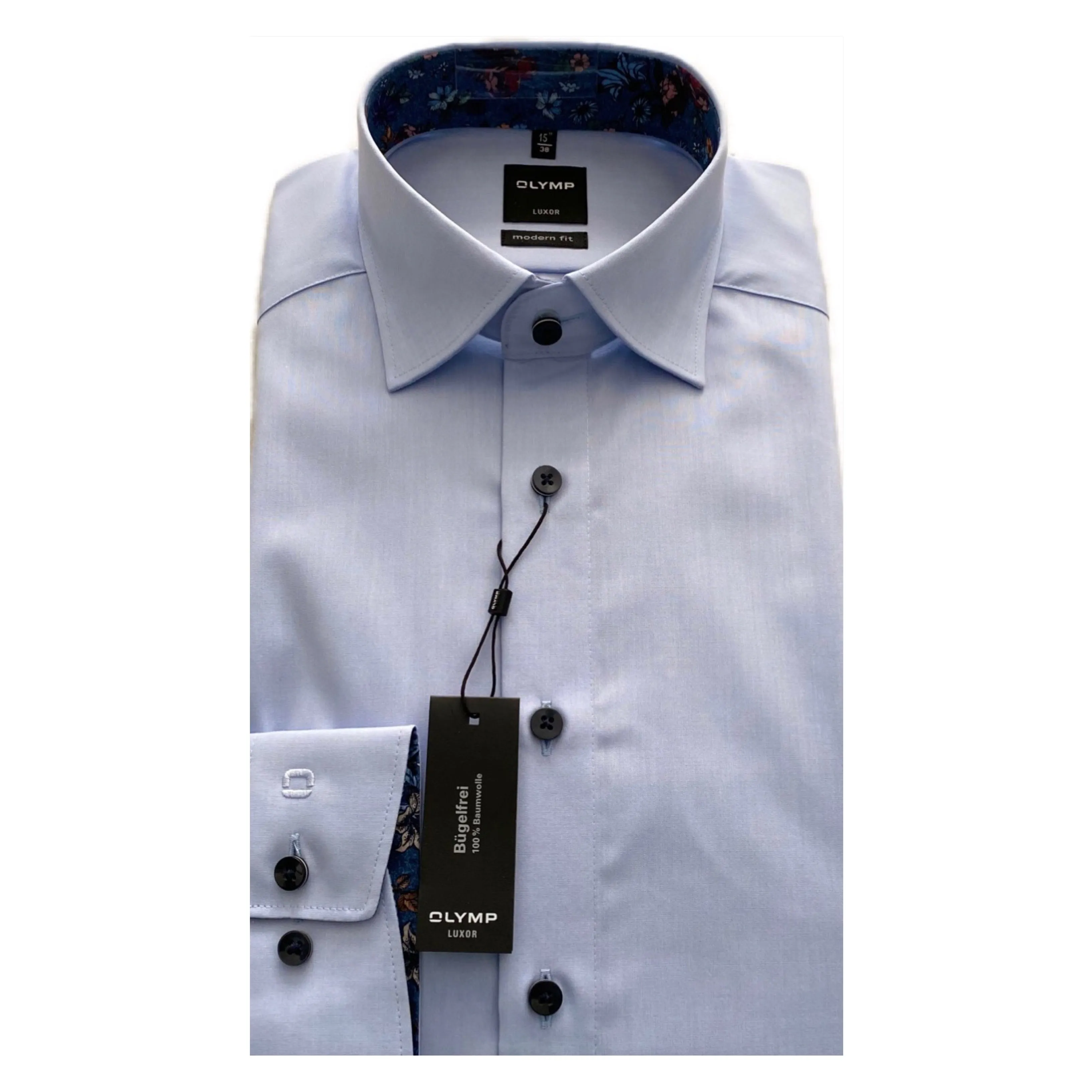 OLYMP Plain Sky Blue Modern Fit Shirt