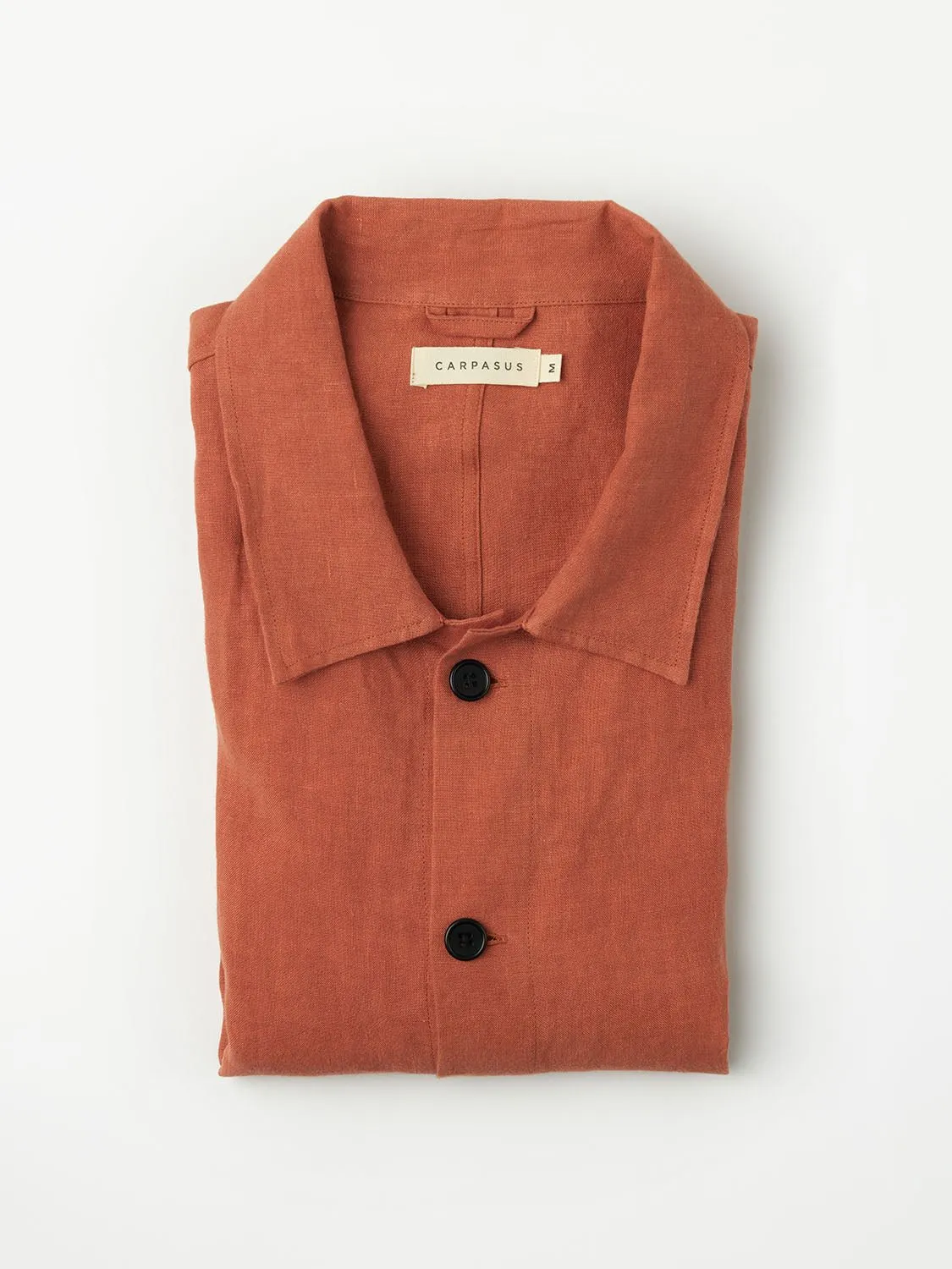 Overshirt Linen Montagnola Terracotta