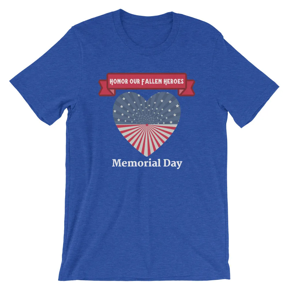 "Honor Our Fallen Heroes" Memorial Day Cotton T-Shirt