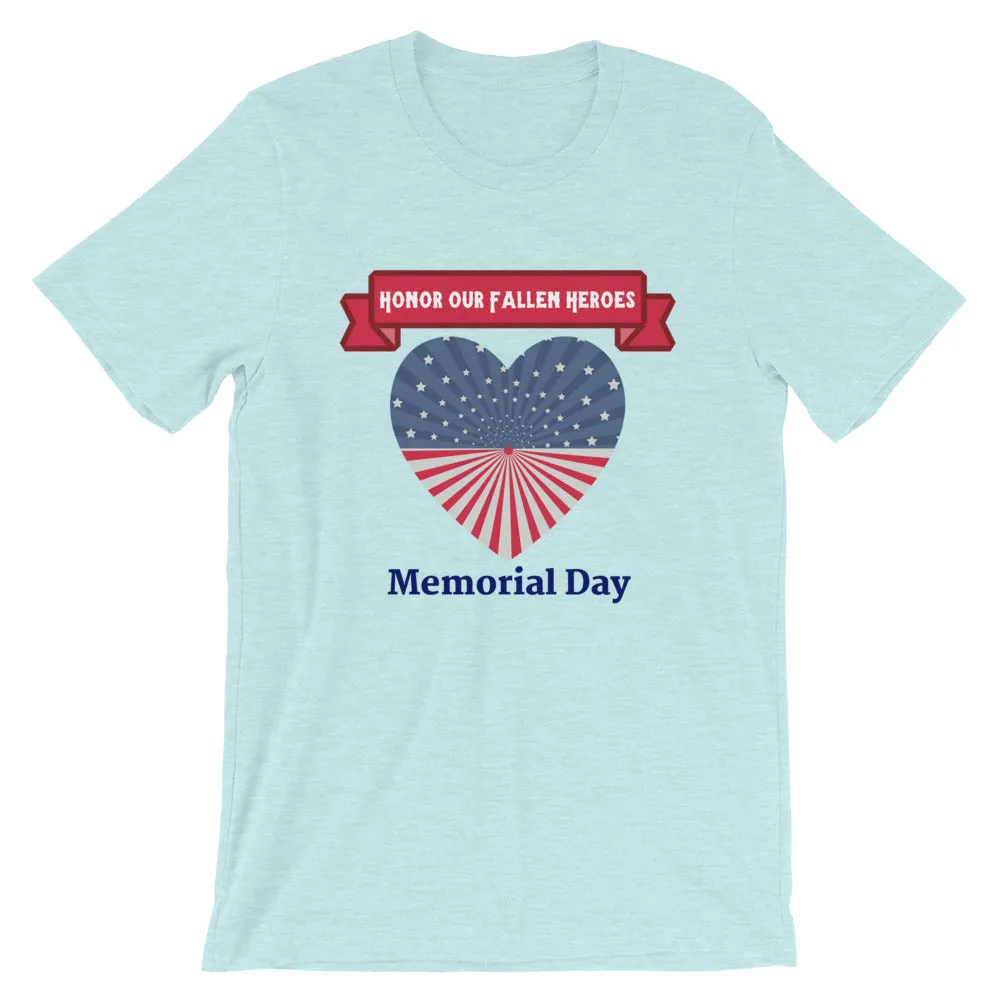 "Honor Our Fallen Heroes" Memorial Day Cotton T-Shirt