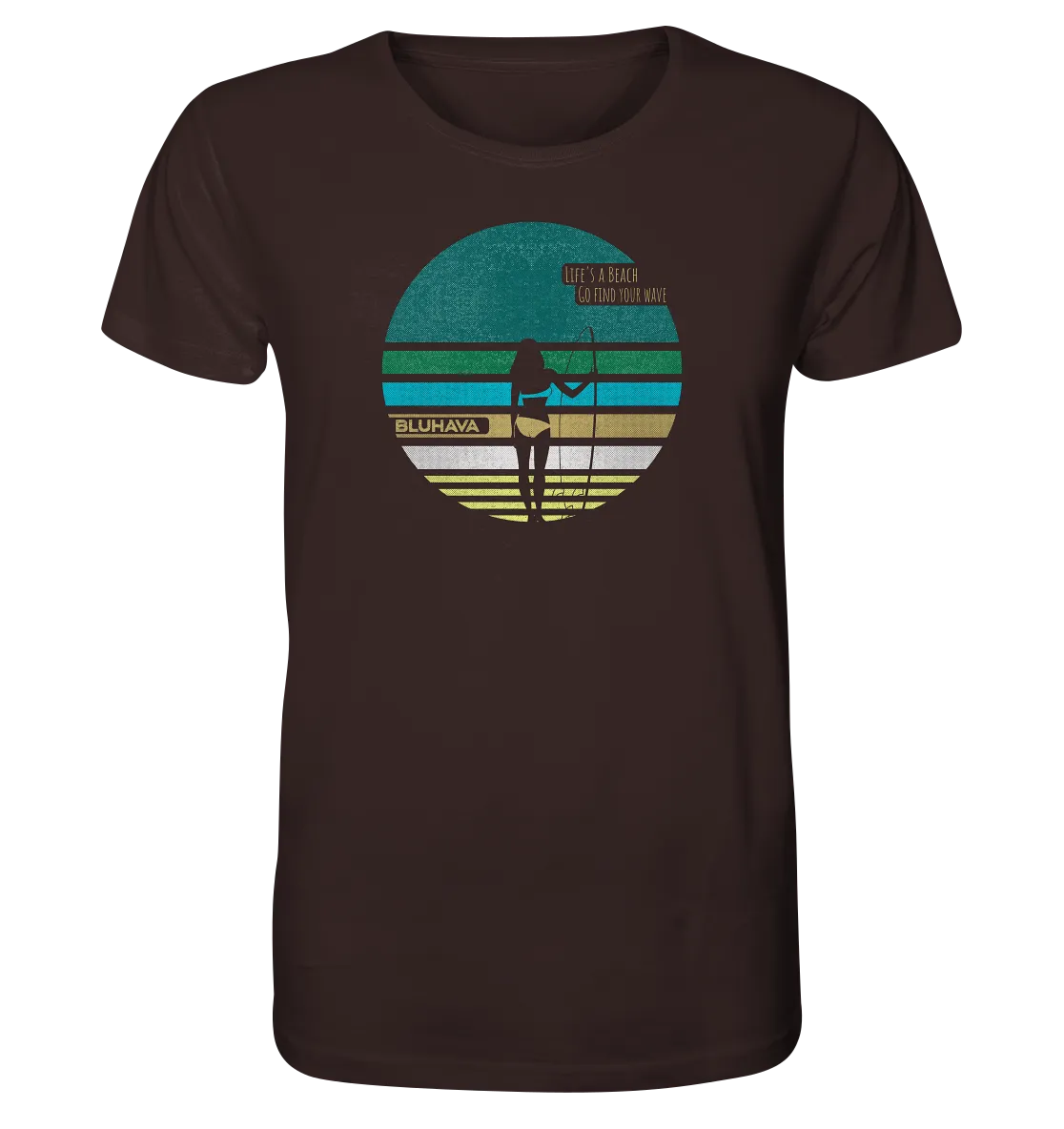 "Life's a Beach Go find your wave" - Herren Premium Organic Shirt