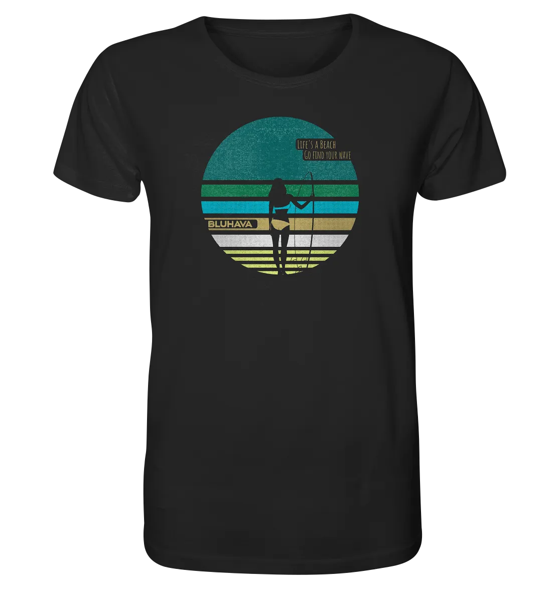 "Life's a Beach Go find your wave" - Herren Premium Organic Shirt