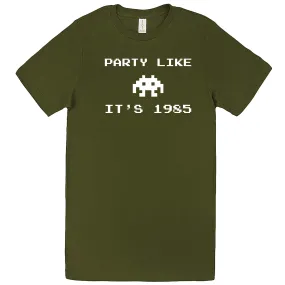 "Party Like It's 1985 - Space Alien" men's t-shirt