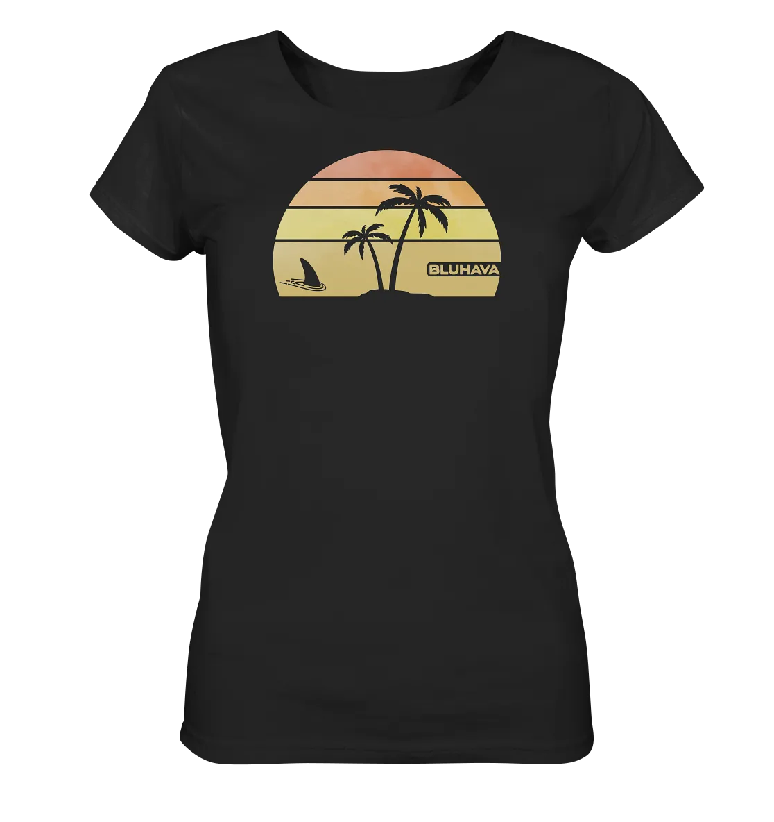 "Sunset Shark Place" - Damen Premium Organic Shirt