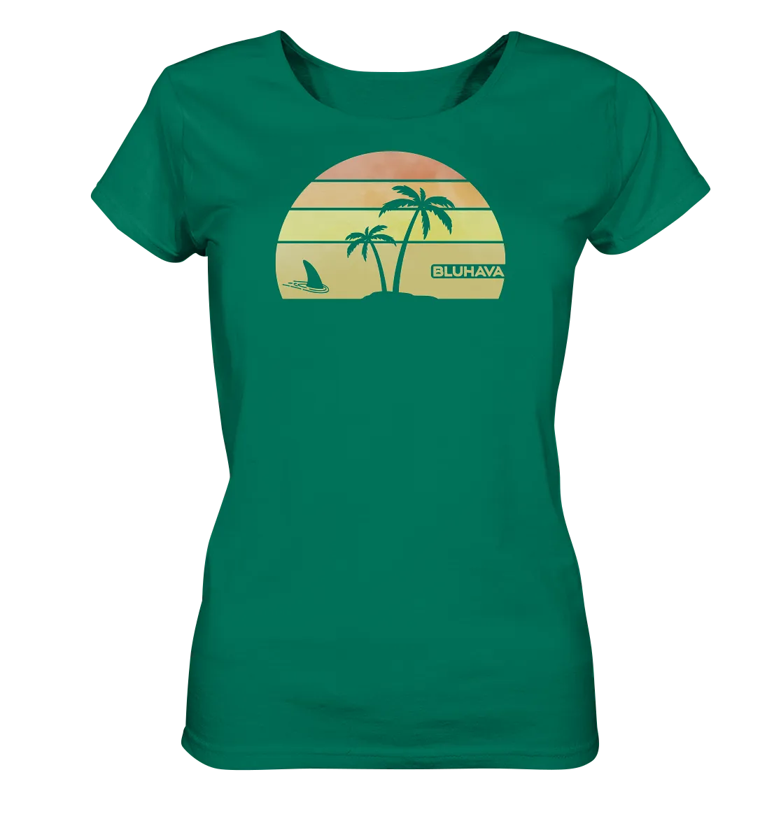 "Sunset Shark Place" - Damen Premium Organic Shirt