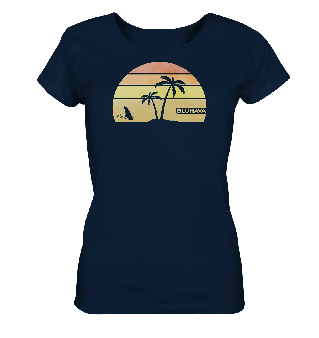 "Sunset Shark Place" - Damen Premium Organic Shirt