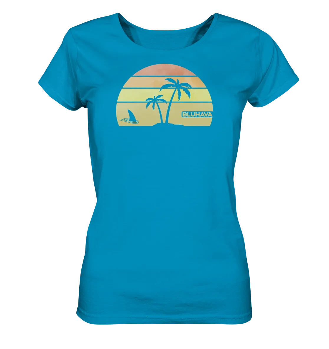 "Sunset Shark Place" - Damen Premium Organic Shirt