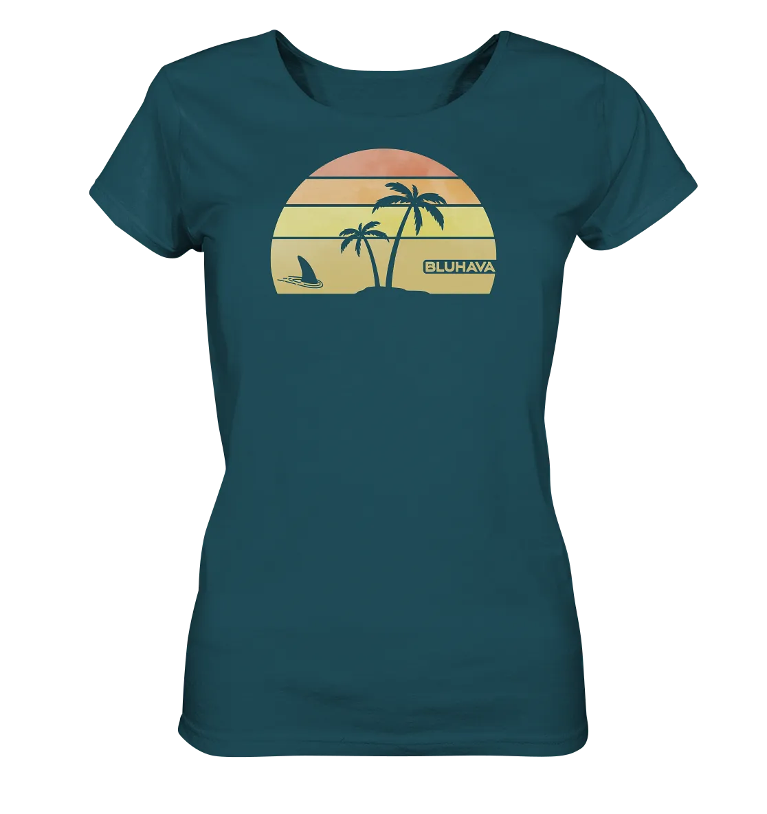 "Sunset Shark Place" - Damen Premium Organic Shirt