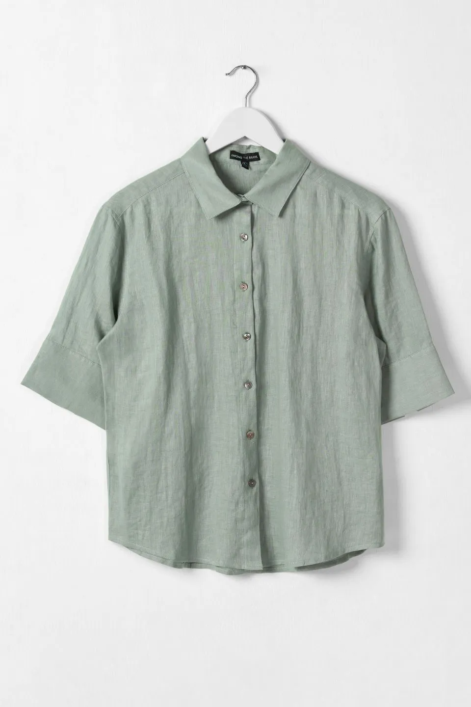 Remarkable SS Soft Linen Sea Green Shirt