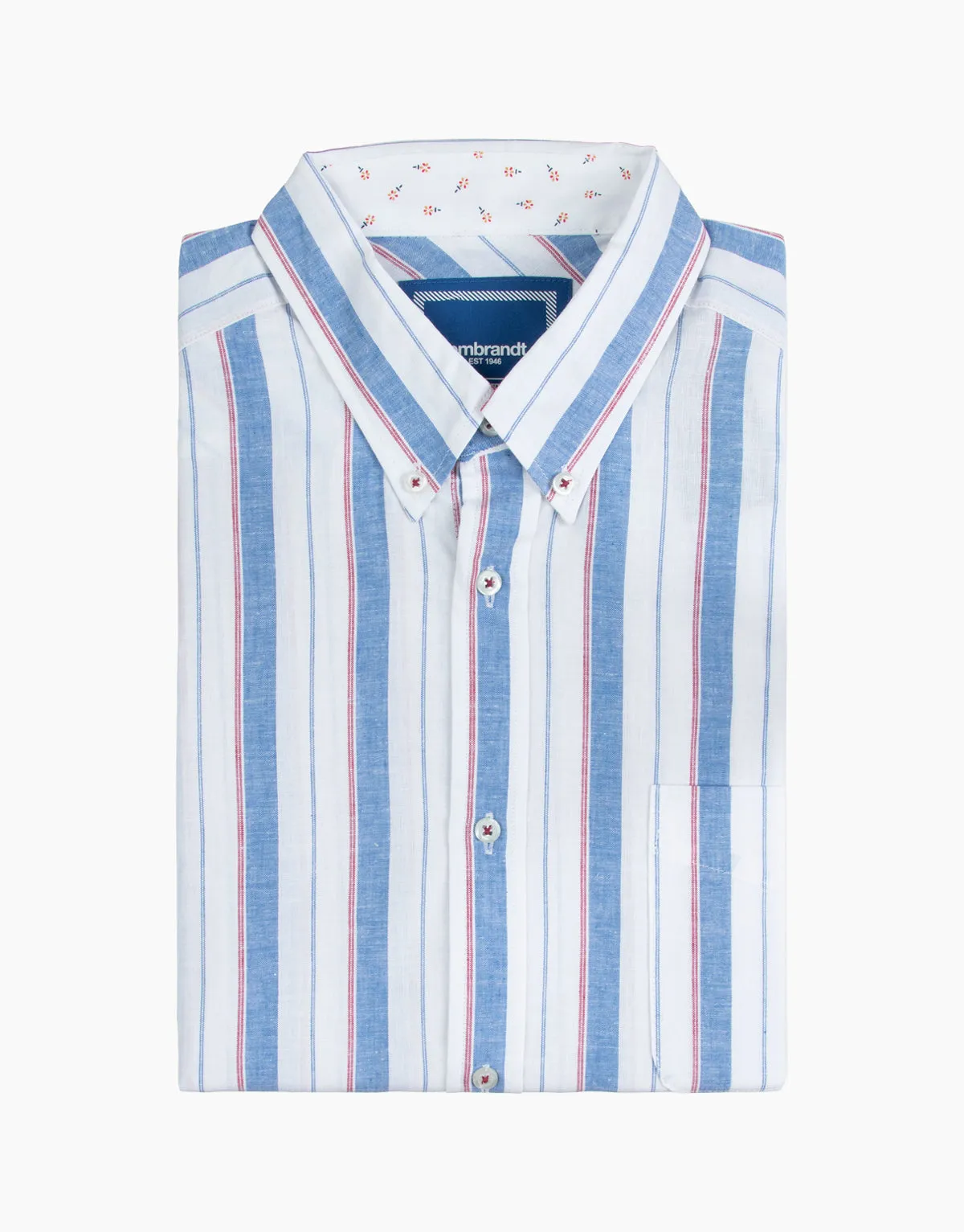 Rembrandt - Ohope Shirt - Blue/Red Stripe