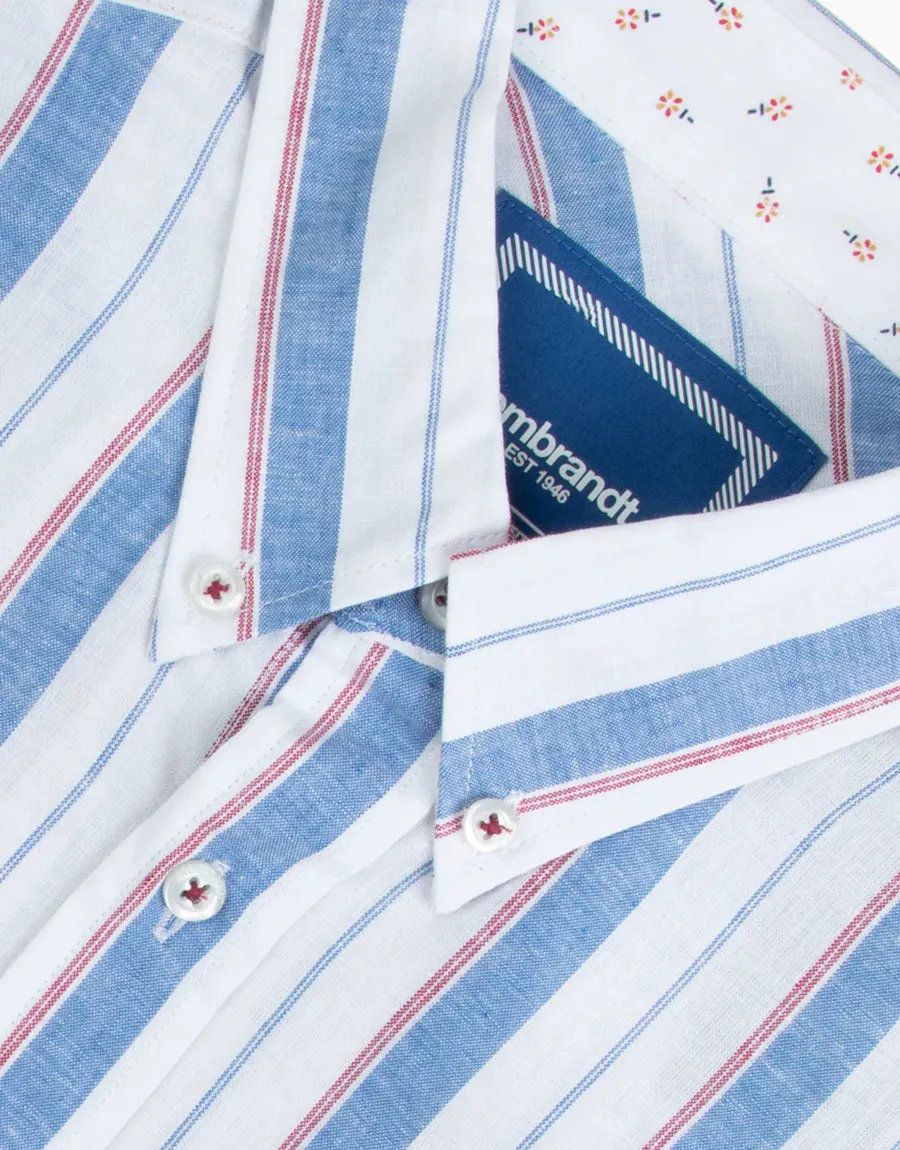 Rembrandt - Ohope Shirt - Blue/Red Stripe