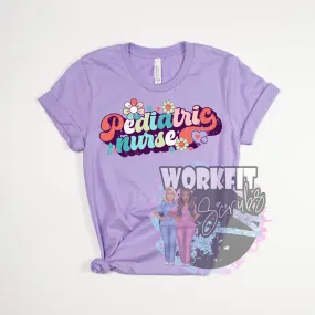 Retro Pediatric Nurse Tee