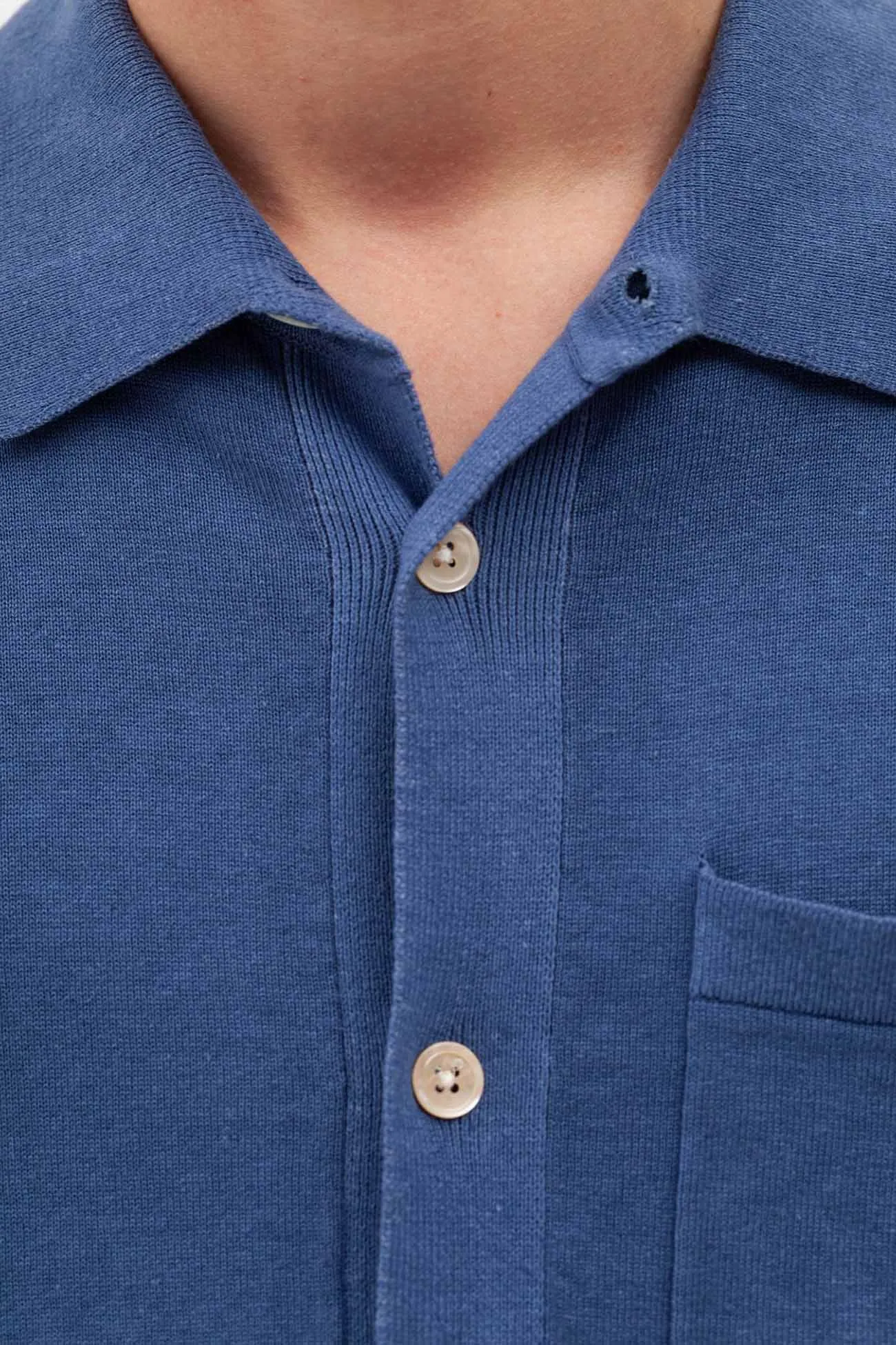 Rollo Cotton Linen SS Shirt - Calcite Blue