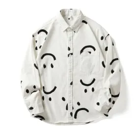 Smiley Print Cotton Shirt