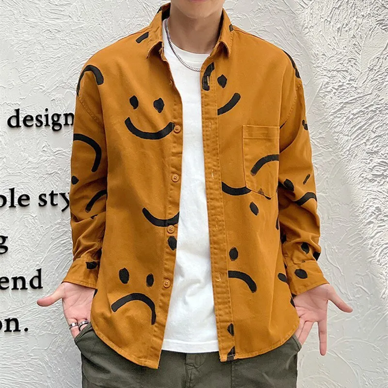 Smiley Print Cotton Shirt