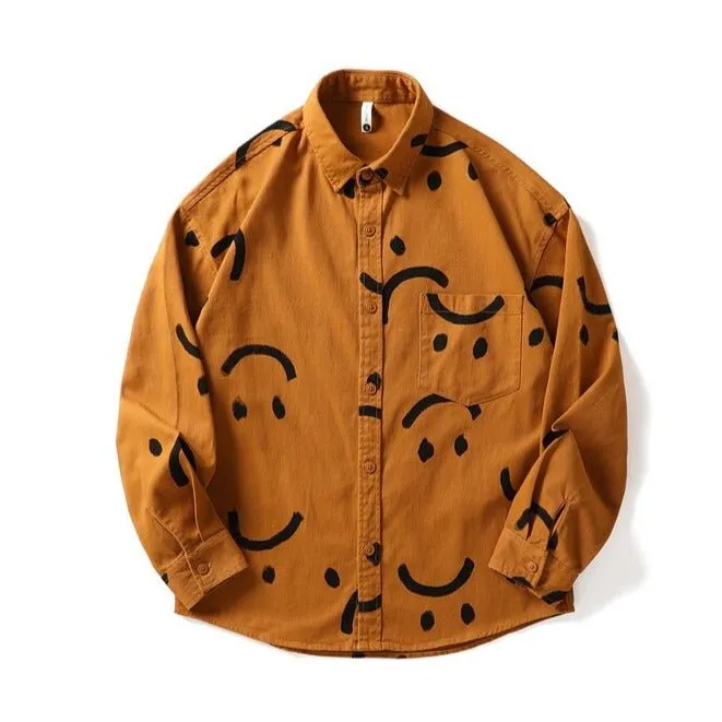 Smiley Print Cotton Shirt