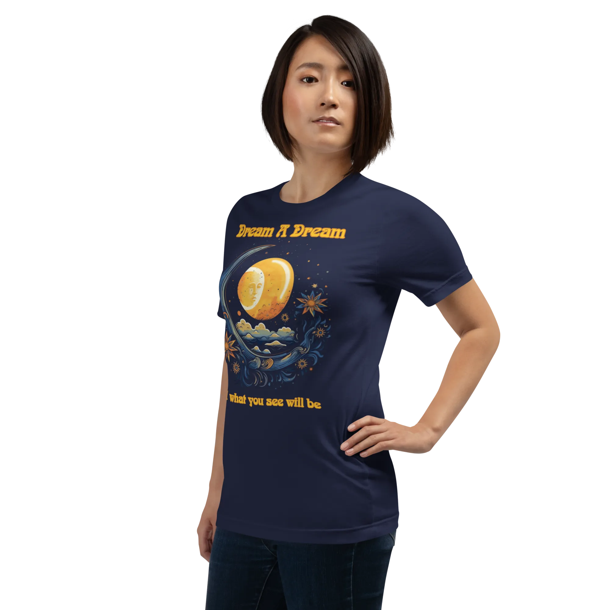 Women's Dream A Dream Navy Blue Graphic Tee