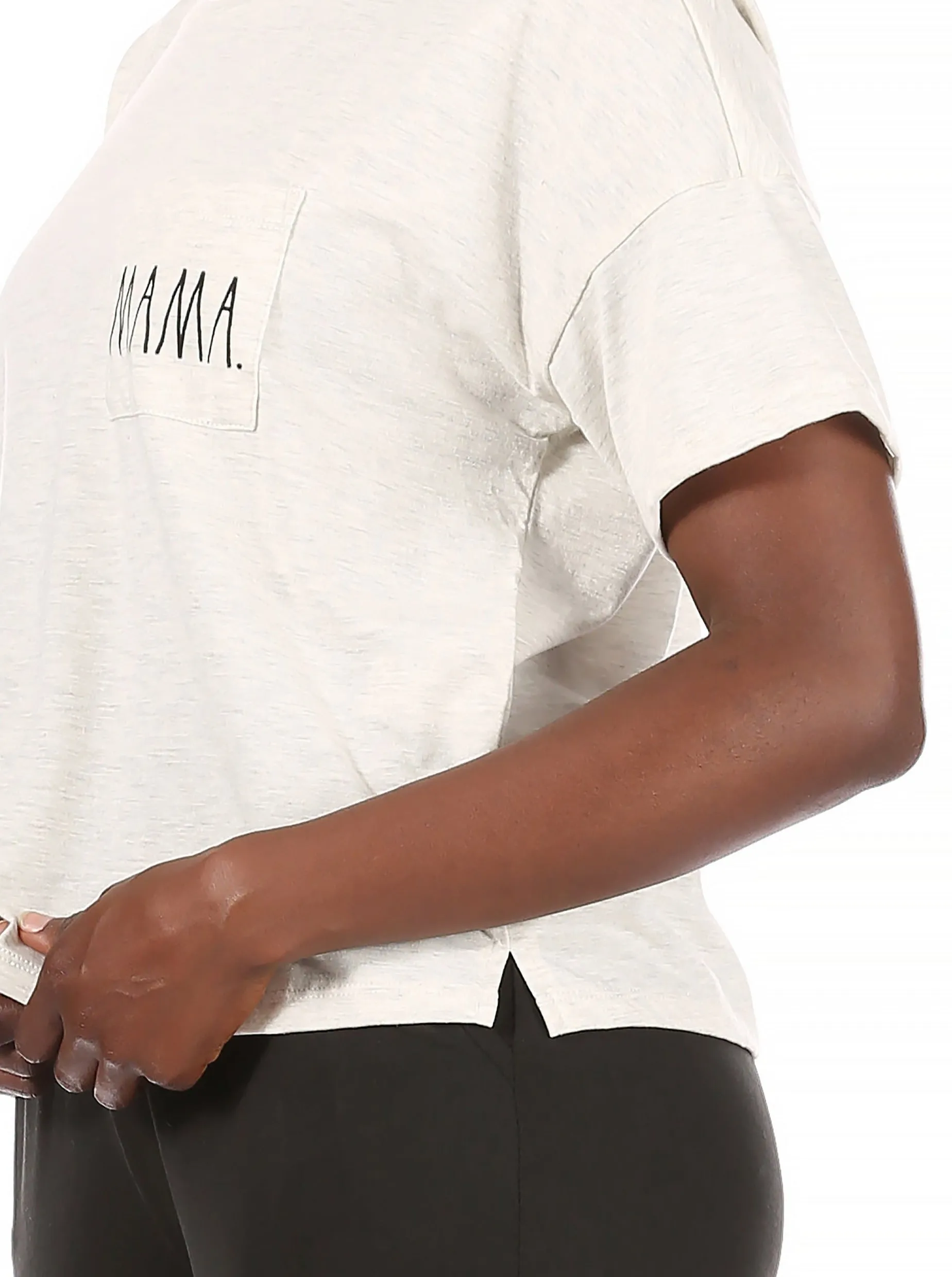 Women's "MAMA" Short Sleeve Boxy T-Shirt with Pocket